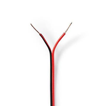 Luidsprekerkabel op rol | 100 meter (0.5 mm², Zwart), Verzenden, Nieuw