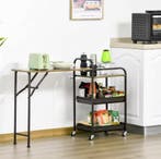 Opvouwbare Keukentrolley met Wielen & Inklapbaar Blad  Laat, Huis en Inrichting, Keuken | Keukenelementen, Verzenden, Nieuw