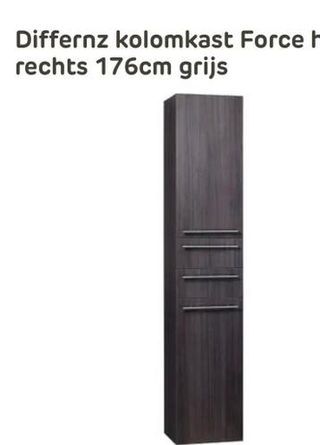 Online veiling: Differnz Force kolomkast rechts 176 cm grijs, Huis en Inrichting, Nieuw