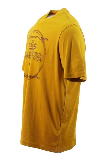 Napapijri T-shirt in maat M Geel, Kleding | Heren, Verzenden, Zo goed als nieuw, Overige kleuren, Napapijri