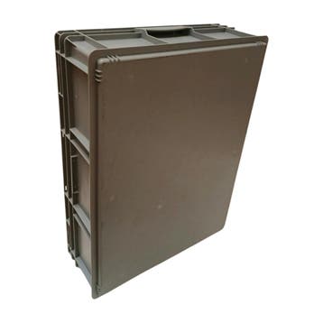 Stapelbak met scharnierdeksel, 800x600x230 mm, euronorm,, Ophalen of Verzenden