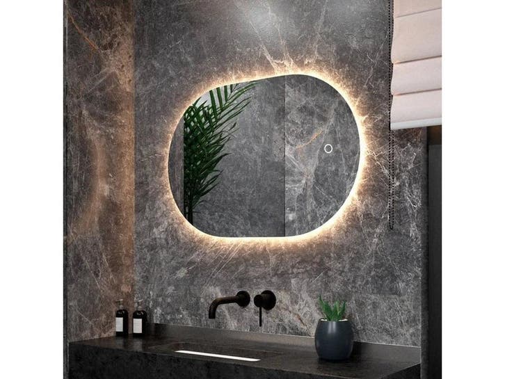 Mirlux Badkamerspiegel - Wandspiegel Ovaal - LED Verlichting, Huis en Inrichting, Overige Huis en Inrichting, Nieuw, Verzenden