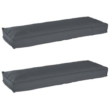vidaXL Pallet Kussen Set 2 st Oxford Stof Antraciet 120 x 40, Verzenden, Nieuw