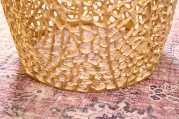 Set van 2 filigrane design salontafels ABSTRACT LEAF goud, Huis en Inrichting, Tafels | Salontafels, Ophalen of Verzenden, Nieuw