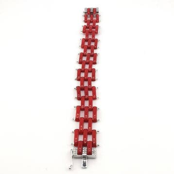 Bloedkoraal - Zilver - Armband - handgemaakt