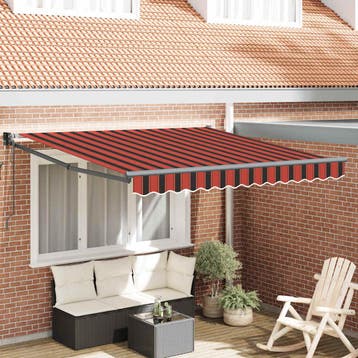 vidaXL Luifel automatisch uitschuifbaar 3,5x2,5 m oranje en, Verzenden, Nieuw