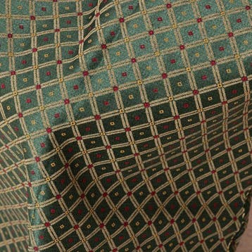 BA090 - Gobelinstof - British Racing Green – Groen en gouden, Antiek en Kunst