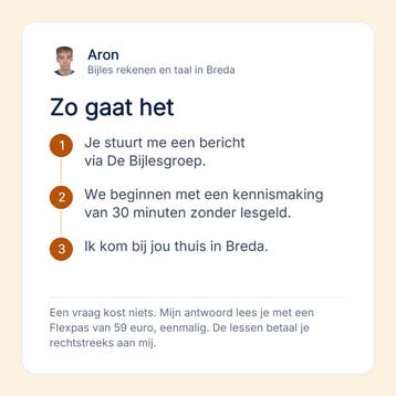 Rekenen bijles in Breda voor de basisschool, Privéles, Bijles