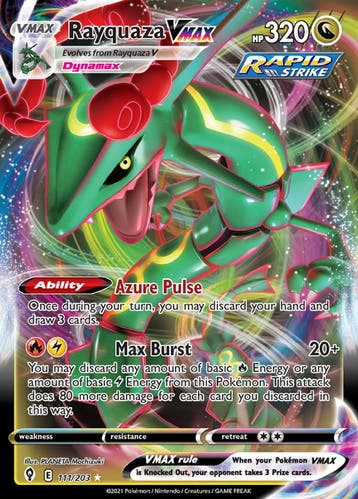 rayquaza vmax 111/203 holo rare evolving skies, Hobby en Vrije tijd, Verzamelkaartspellen | Pokémon, Ophalen of Verzenden, Nieuw
