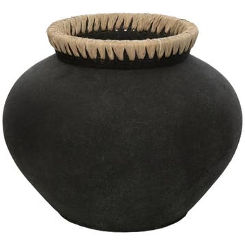 Bazar Bizar De Styly Vaas - Zwart Naturel - L - Ongebruikt, Huis en Inrichting, Woonaccessoires | Vazen, Ophalen of Verzenden
