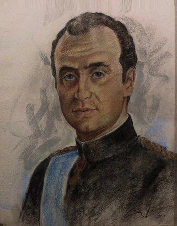École Espagnole (XX) - Le Roi Juan Carlos dEspagne