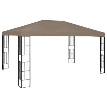 vidaXL Prieel 4x3 m taupe, Tuin en Terras, Verzenden, Nieuw