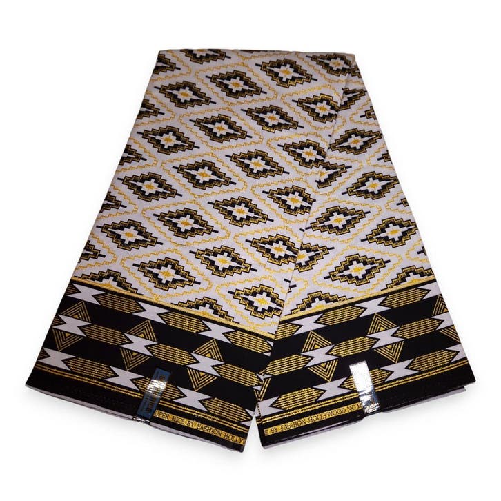 Afrikaanse stof - Exclusief versierd met glittereffecten 100, Hobby en Vrije tijd, Stoffen en Lappen, Nieuw, Ophalen of Verzenden