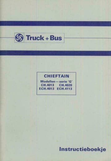 1975 leyland Chieftain Truck en Bus G-Range Instructieboekje, Verzenden