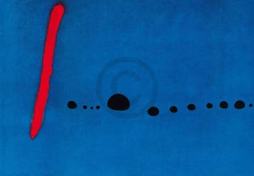 Kunstdruk Joan Miro - Bleu II 100x70cm, Verzenden, Nieuw
