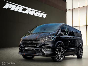 Ford Transit Custom 320 2.0 TDCI L2H1 Sport Dubbel Cabine, Automaat, Gebruikt, Zwart, Leder