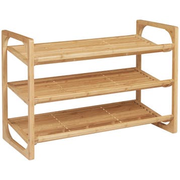 TRUUSK Schoenenrek - Bamboe - 3 niveaus - Handvat - Voor 9 p, Verzenden, Nieuw