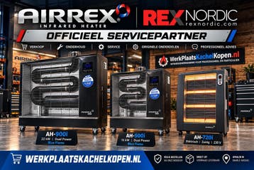 Airrex AH200i, AH500i, AH720i AH800i en AH900i Infrarood, Ophalen, Nieuw, Vrijstaand