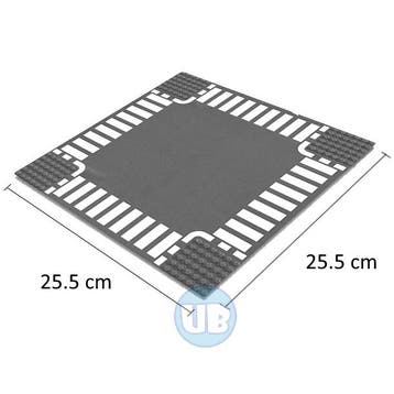 City wegenplaat kruising - 25,5 x 25,5 cm, Verzenden, Nieuw