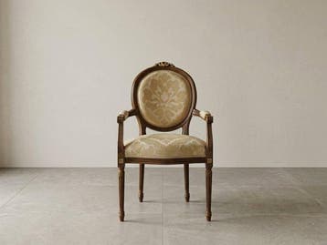 Fauteuil - Beuken - Lodewijk XVI met kuif, Nieuw