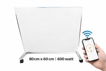 Infrarood verwarmingspaneel | 600 watt met thermostaat en wi, Verzenden, Overige soorten, Elektrisch, Nieuw
