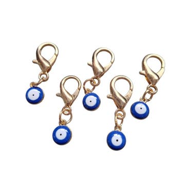 5 gelukshangers - evil eye - boze oog - blauw - liefde -..., Sieraden, Tassen en Uiterlijk, Bedels, Ophalen of Verzenden, Nieuw