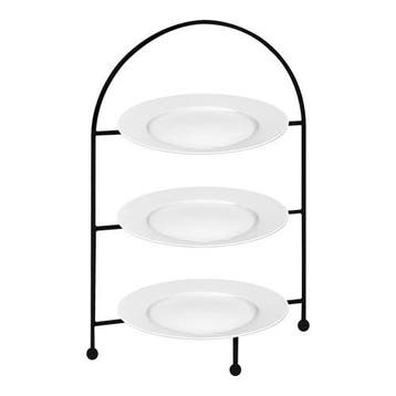 Etagère | Metaal | 3x Ø265mm | Incl. Borden | Hoogte 440mm, Verzenden, Nieuw in verpakking