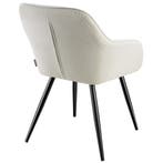 Eetkamerstoel Marilyn, koordlook, gestoffeerd - crème/zwart,, Verzenden, Nieuw