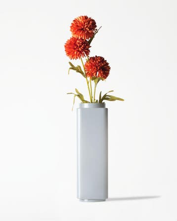 HEMA Vaas 9x28.5cm Kub glas blauw, Verzenden, Nieuw, Blauw