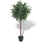vidaXL Kunst laurierboom plant met pot 120 cm groen, Verzenden, Nieuw