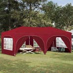 vidaXL Pop-up Feesttent Bordeauxrood 575 x 288 x 245 cm, Tuin en Terras, Partytenten, Verzenden, Nieuw