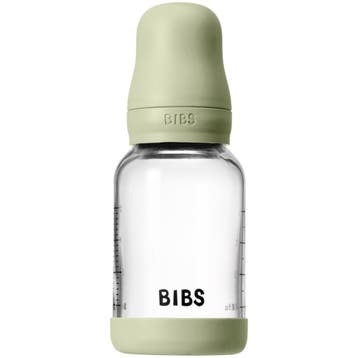 BIBS Glass Baby Bottle Siliconen  Slow Flow - 120 ml, Ophalen of Verzenden, Nieuw, Overige typen