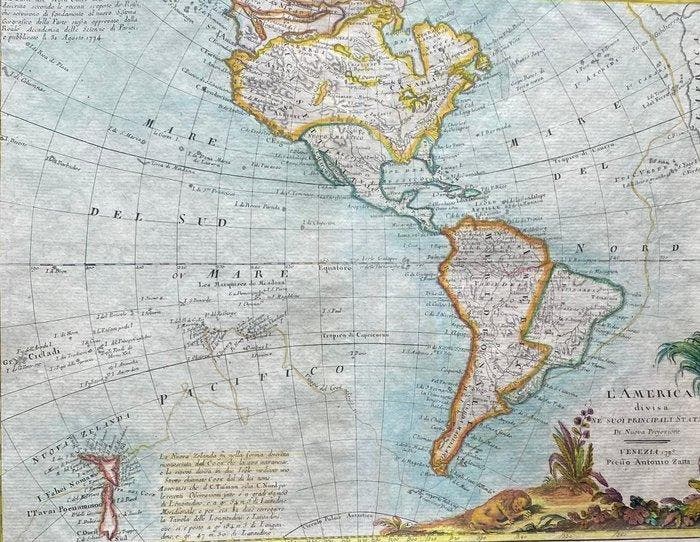 America e Pacifico - Noord- en Zuid-Amerika, de Stille, Boeken, Atlassen en Landkaarten