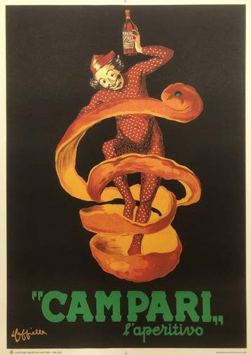 Leonetto Cappiello - CAMPARI LAPERITIVO - SPIRITELLO, Antiek en Kunst, Kunst | Tekeningen en Foto's