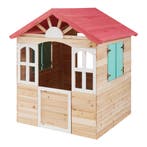 Speelhuis Lulä houten kinderhuisje voor buiten naturel rood, Verzenden, Nieuw