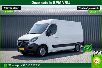 Opel Movano **2.3 CDTI L2H2 | 136 PK | 3-Zits | 1e Eigenaar, Stof, Gebruikt, Wit, Onderhoudsboekje