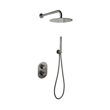 Sani Royal Inbouw Regendouche Doucheset Gun Metal messing, Doe-het-zelf en Verbouw, Sanitair, Nieuw