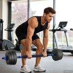 vidaXL 4-in-1 Halterset 30kg Zwart en Blauw Cement en, Verzenden, Nieuw