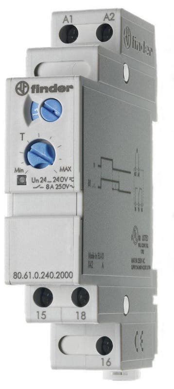 Finder 80 Serie Power Off Vertraging Timer Relais 8A 24-240V, Verzenden, Nieuw, Overige typen