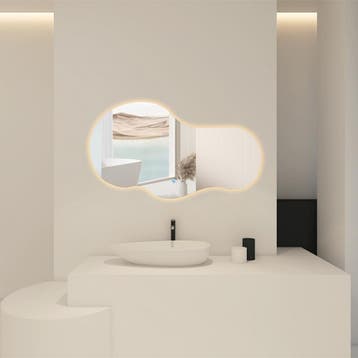 Badkamerspiegel met LED Verlichting en Verwarming 80cm -, Ophalen of Verzenden, Nieuw