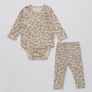 Babykleding Set: Romper met Lange Mouw & Broekje - Herfst/Wi, Verzenden, Nieuw