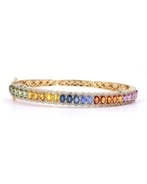 Armband - 14 karaat Geel goud - 7.21ct. tw. Saffier -, Nieuw
