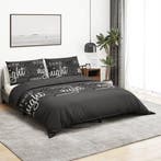 vidaXL Dekbedovertrekset 200x220 cm katoen zwart, Verzenden, Nieuw, Zwart