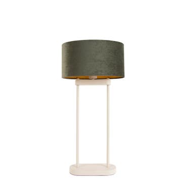Tafellamp beige met groene ovale kap en gouden binnenkant, Huis en Inrichting, Lampen | Tafellampen, Verzenden, Nieuw