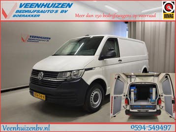Volkswagen Transporter 2.0TDI L2/H1 Sortimo Inrichting Euro, Gebruikt, Euro 6, Volkswagen, Wit