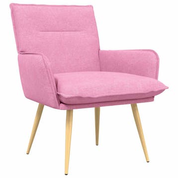 vidaXL Fauteuil Roze Stof, Huis en Inrichting, Fauteuils, Verzenden, Nieuw