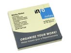 Info notes 75x75mm geel blok a 100 vel, Ophalen of Verzenden, Nieuw in verpakking, Overige typen