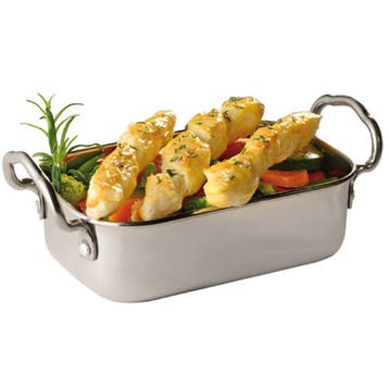 GGM Gastro | (6 stuks) Mini koekenpan - SNACKHOLDER - RVS -, Huis en Inrichting, Keuken | Potten en Pannen, Verzenden, Nieuw