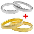 Fako Bijoux - Set Van 2 paar Mouwophouders Goud & Zilver -, Sieraden, Tassen en Uiterlijk, Overige Accessoires, Verzenden, Nieuw