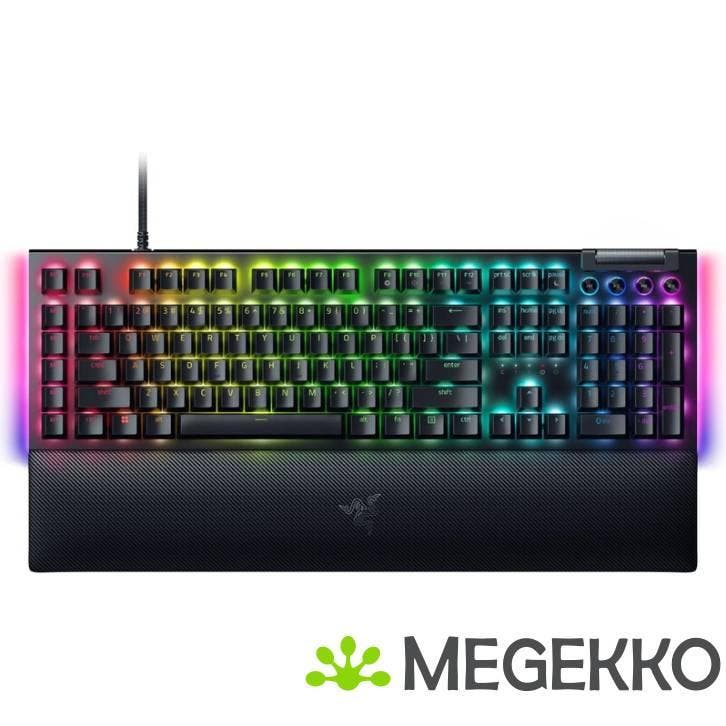 Razer BlackWidow V4 Zwart - Razer Yellow, Computers en Software, Toetsenborden, Nieuw, Verzenden